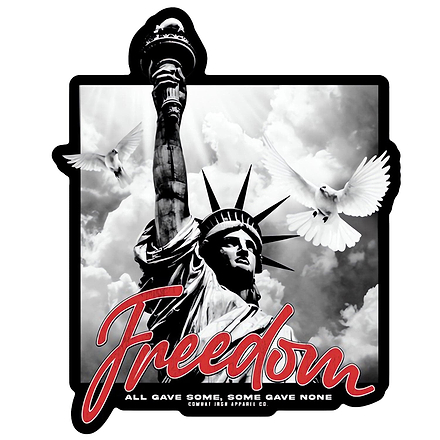 Statue of Liberty FREEDOM Decal Sticker - Combat Iron Apparel Co.