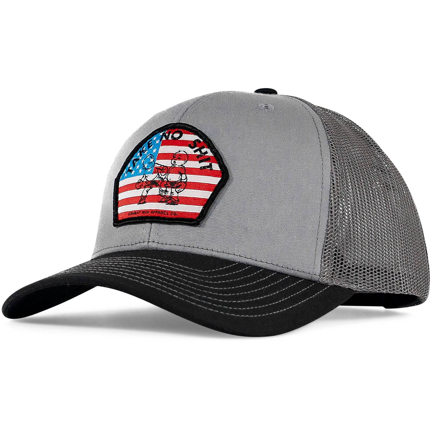 Take No Shit American Flag Patch SnapBack - Combat Iron Apparel Co.