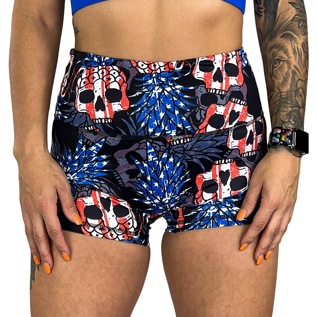 Ladies Seamless Front Performance Training Shorts V3 - Combat Iron Apparel Co.