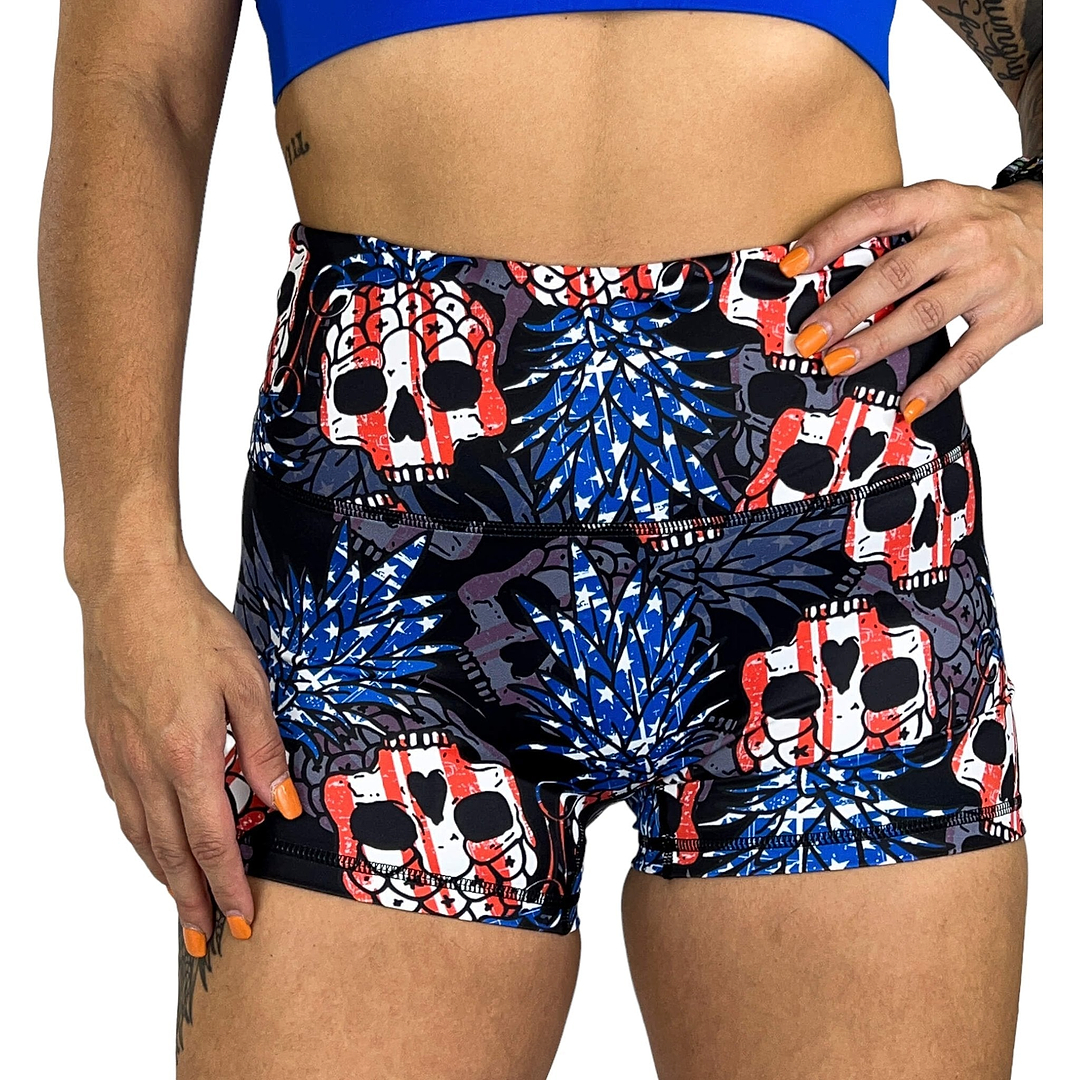 Ladies Seamless Front Performance Training Shorts V3 - Combat Iron Apparel Co.