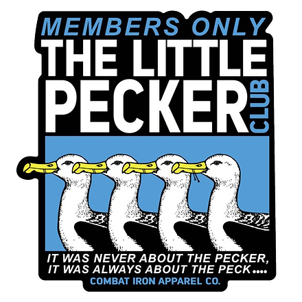 Little Pecker Club Only Members Decal - Combat Iron Apparel Co.