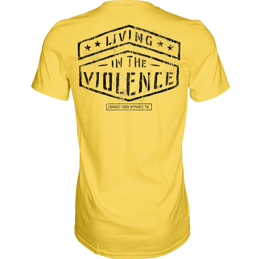 LIVING IN THE VIOLENCE MEN’S T-SHIRT - Combat Iron Apparel Co.