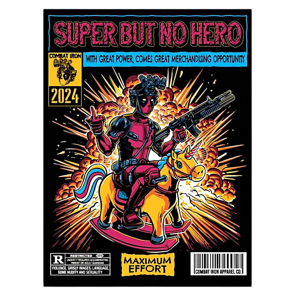 Super But No Hero Deadpool Decal - Combat Iron Apparel Co.