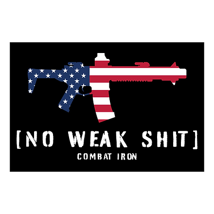No Weak Shit USA Decal - Combat Iron Apparel Co.