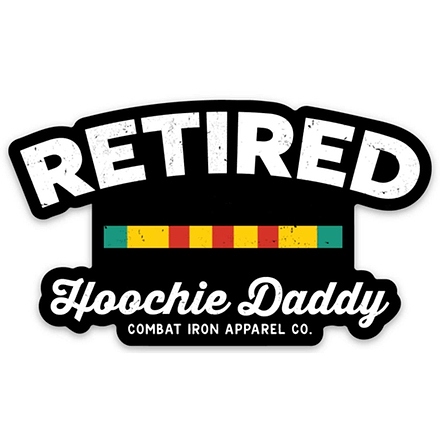 Retired Hoochie Daddy Veteran Ribbons Decal - Combat Iron Apparel Co.