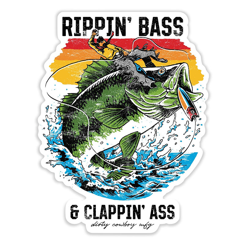 Rippin' Bass & Clappin' Ass Decal