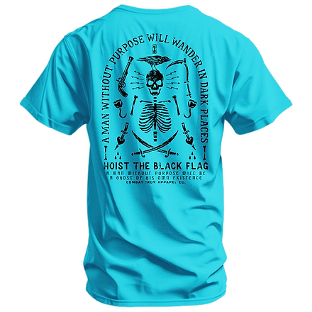 Hoist the Black Flag Skull & Bones Men's T-Shirt - Combat Iron Apparel Co.