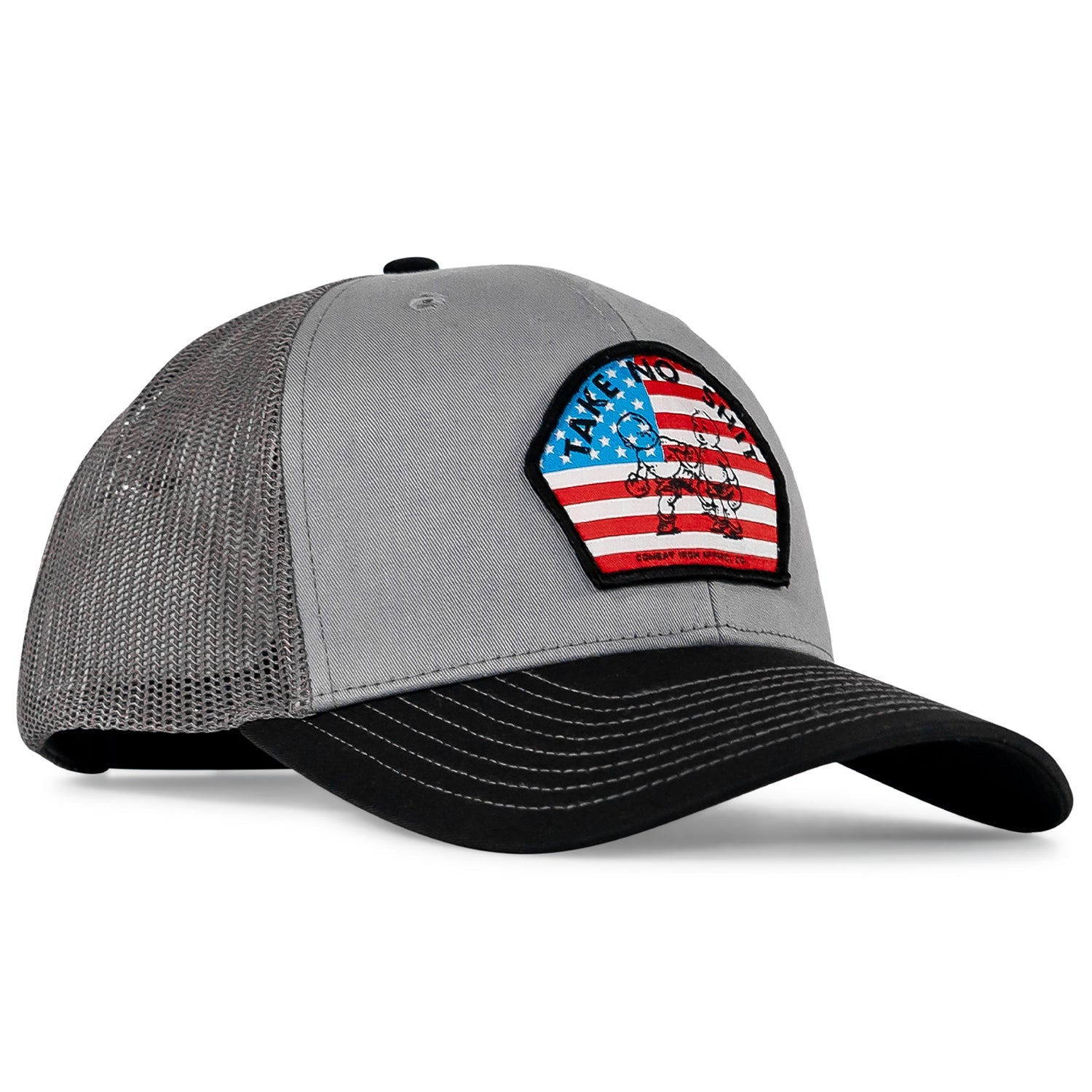 Take No Shit American Flag Patch SnapBack - Combat Iron Apparel Co.