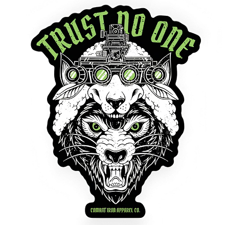 Trust No One Decal Sticker - Combat Iron Apparel Co.