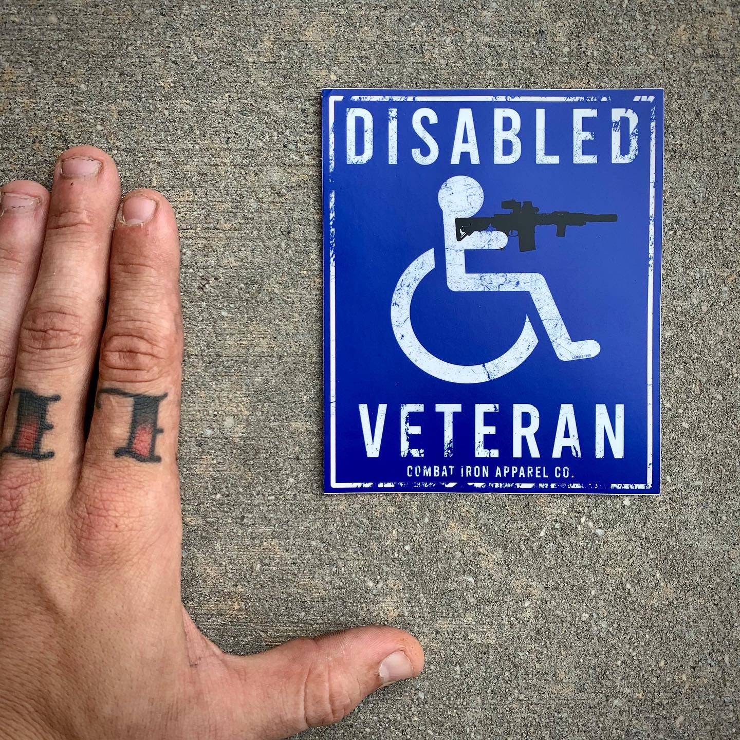 ALL WEATHER DECAL | DISABLED VETERAN - Combat Iron Apparel™