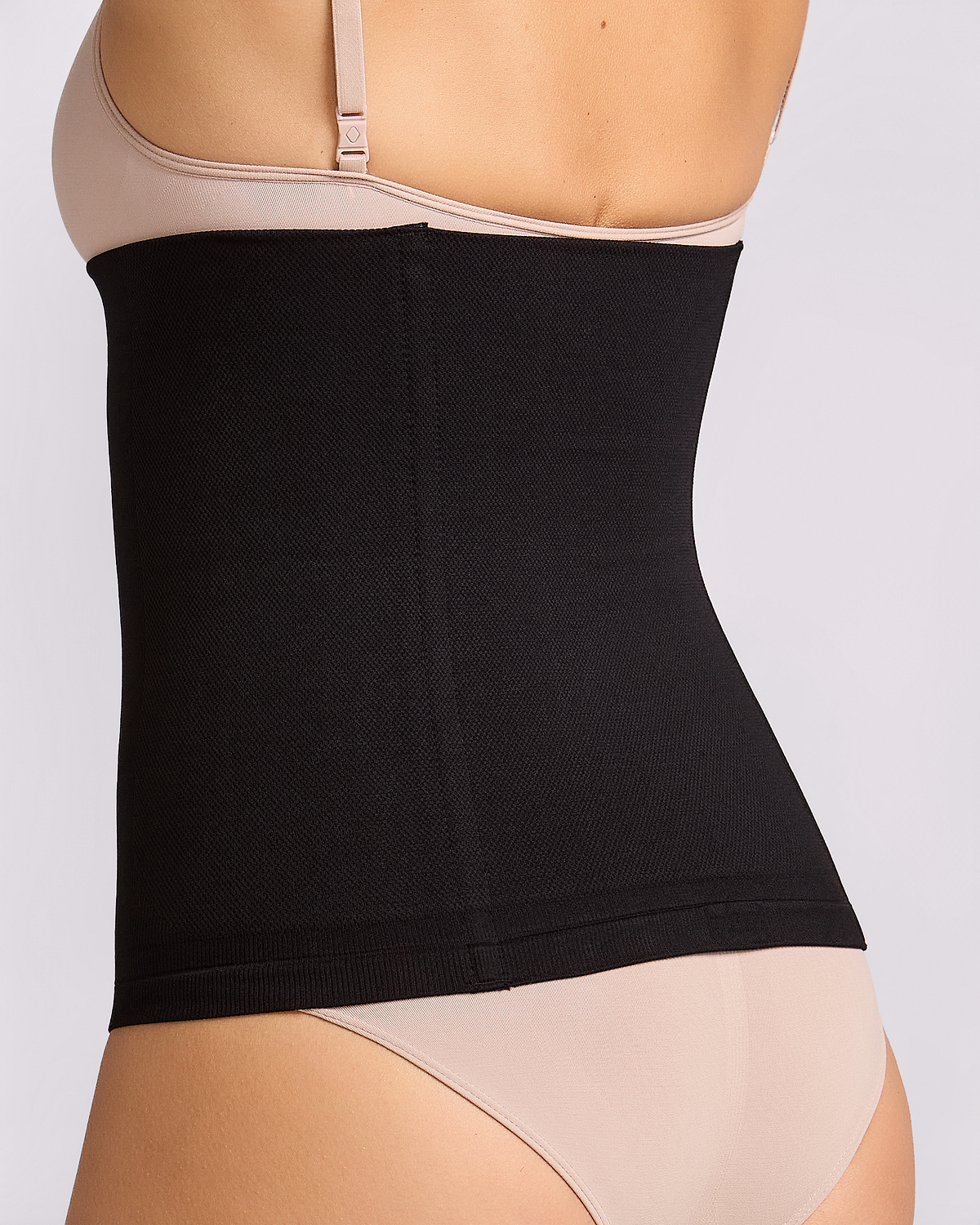 Control Waist Sculpting Double Fabric Corset - black