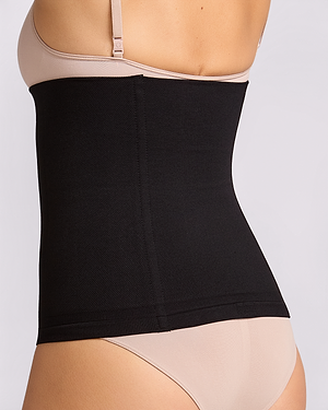 Control Waist Sculpting Double Fabric Corset - black