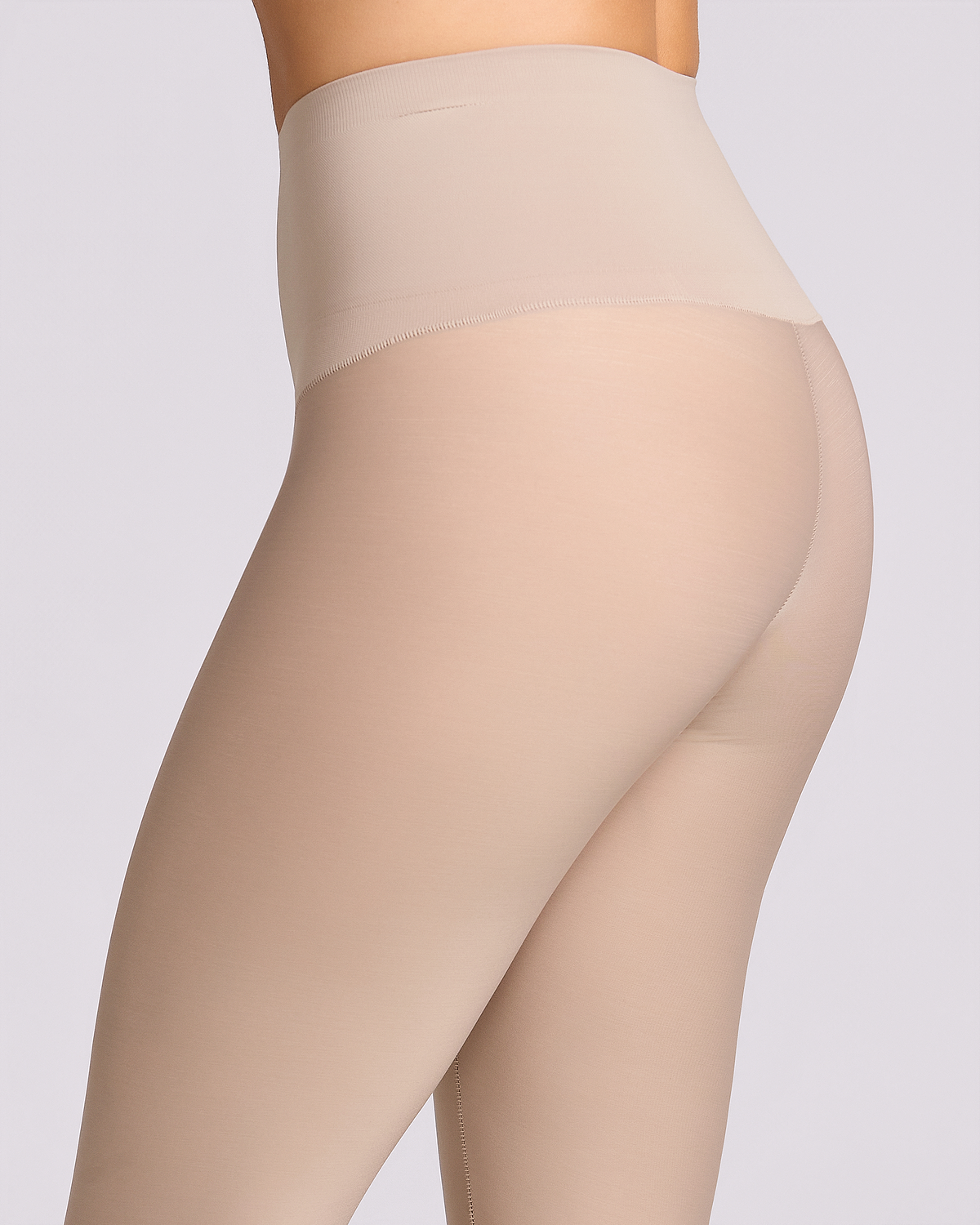 Seamless Super Abdomen Compression Body Shaping Capri - sepia