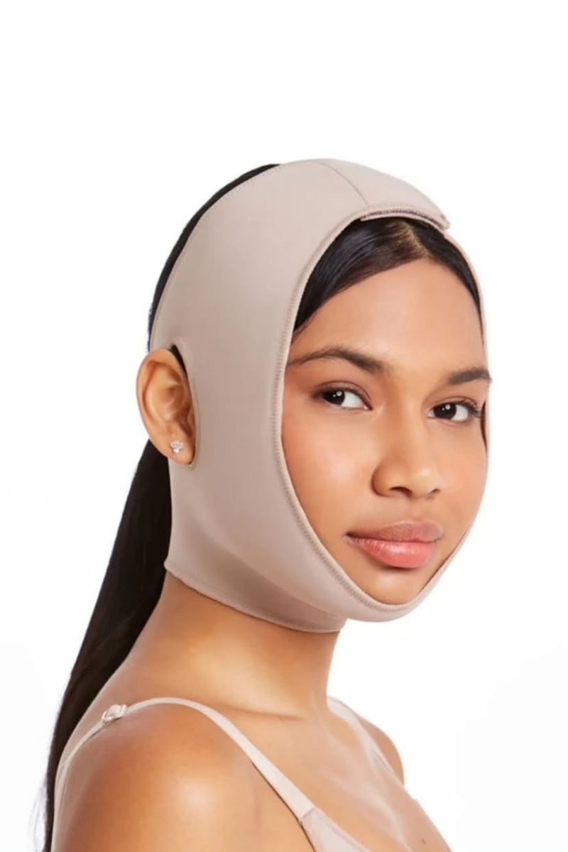 مشد وجه لما بعد العمليات بدعم مريح لتسريع التعافي