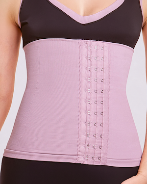 Control Waist Sculpting Double Fabric Corset - lilac