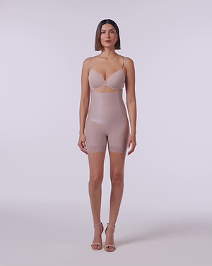 Shades Double Waist Sculpting Short - natural
