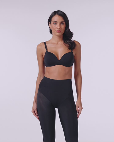 Seamless Super Abdomen Compression Body Shaping Capri - black