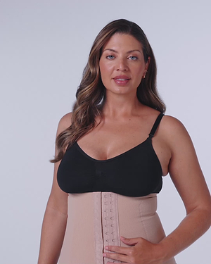 Microfiber Waist And Abdomen Control Corset - natural