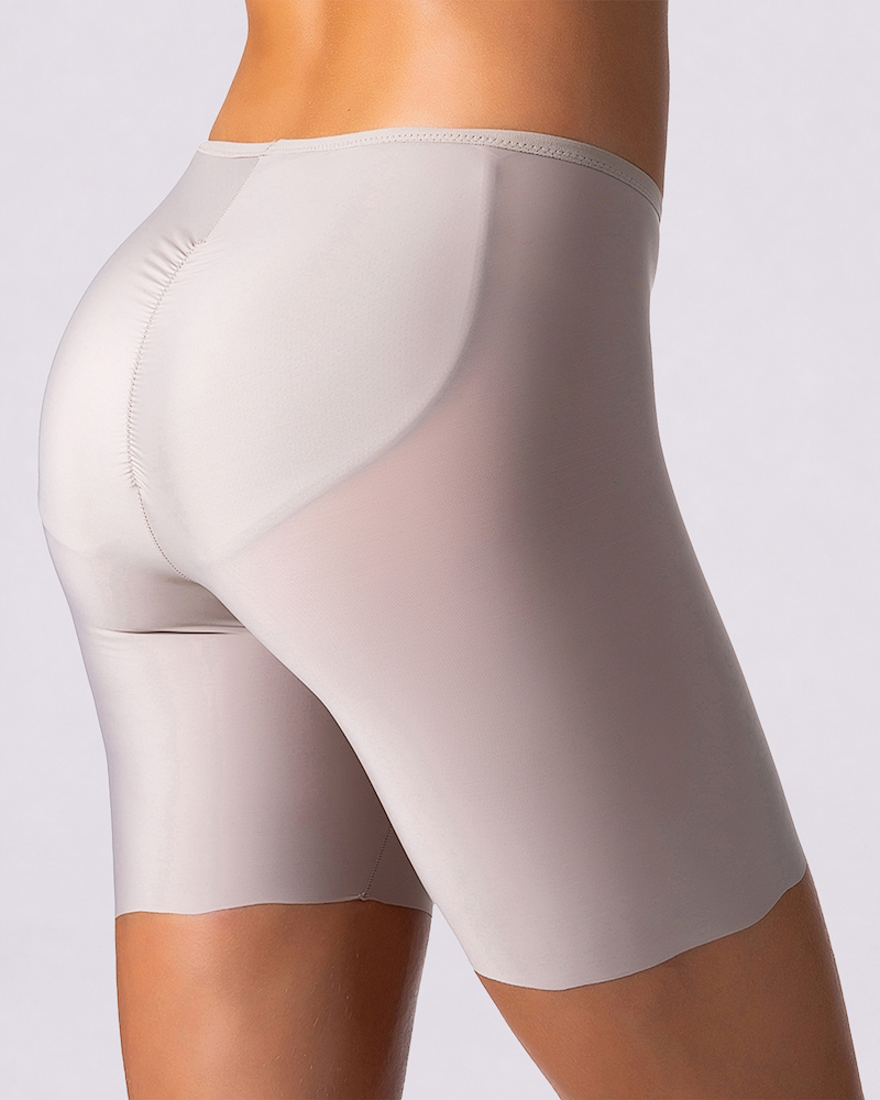 Seamless Butt Push Up Thigh Slimming Bermuda - sepia