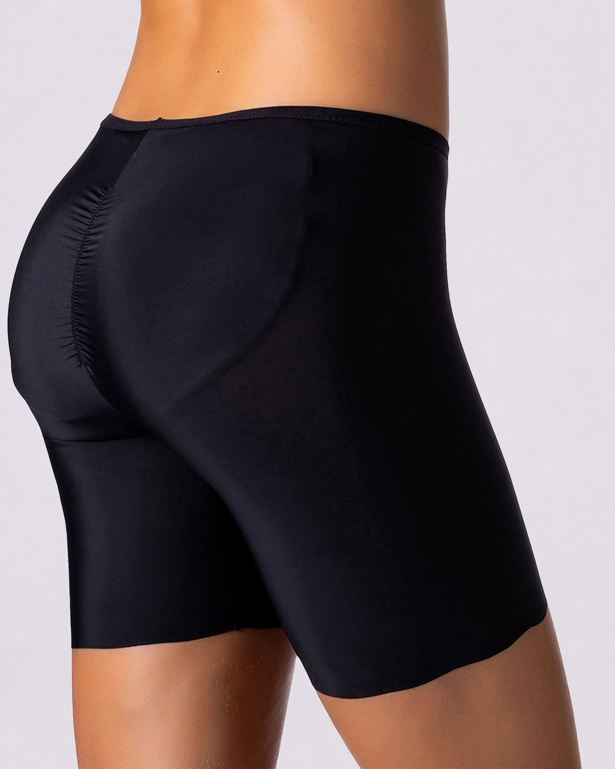 Seamless Butt Push Up Thigh Slimming Bermuda - black