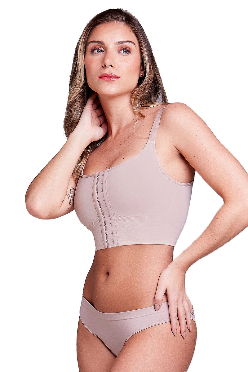 Double Compression Post-surgery top Bra with adjustable straps