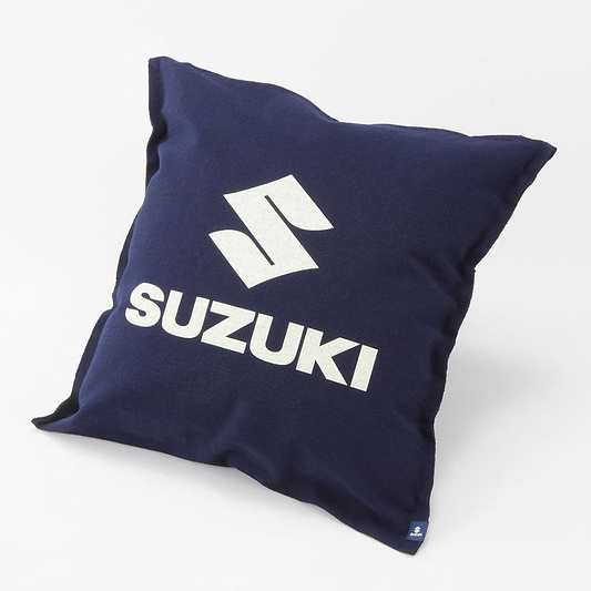 鈴木式織機製　クッションカバー　SUZUKI　紺色