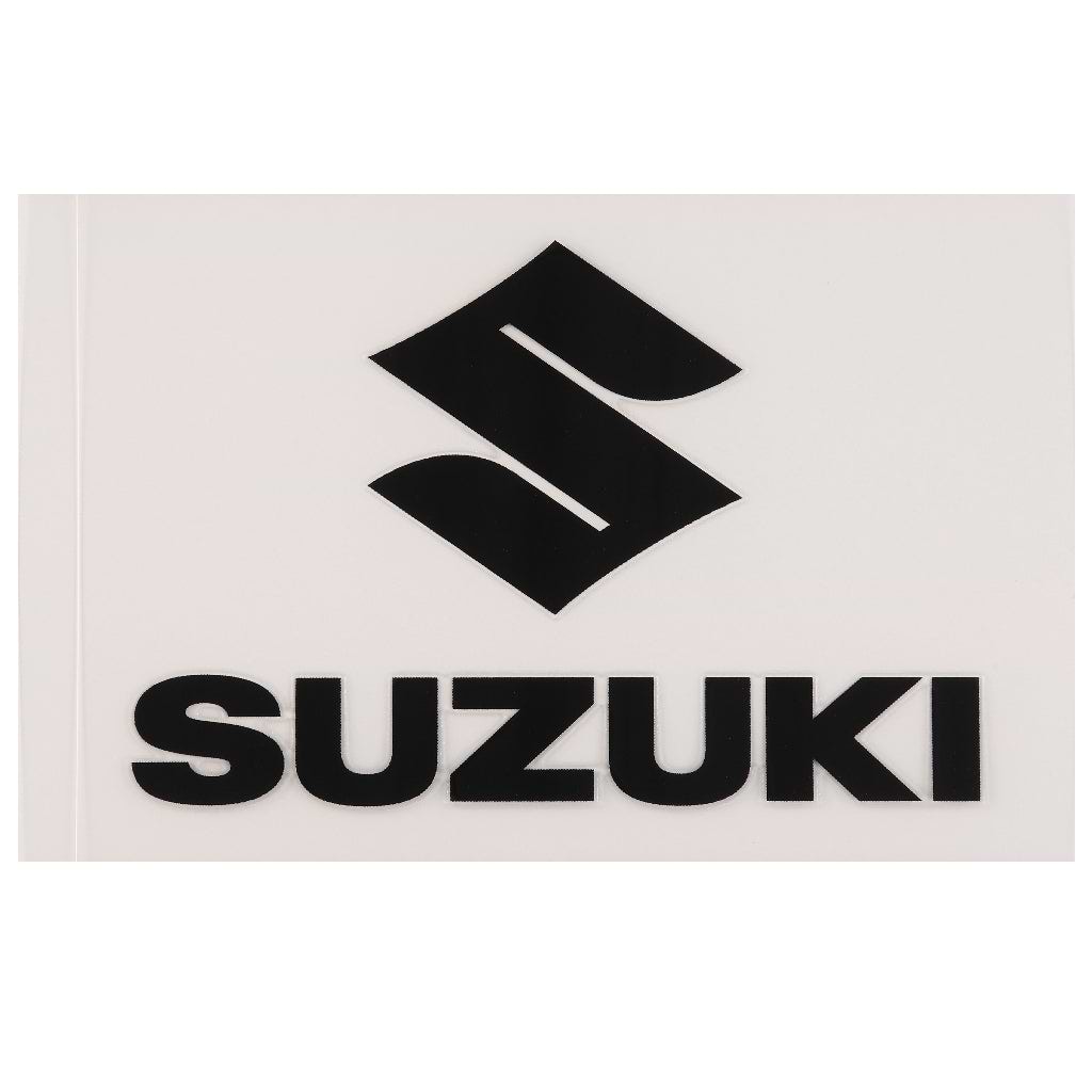 転写ステッカー SUZUKIロゴ（縦組み） 1枚入り【ホワイト/ブラック