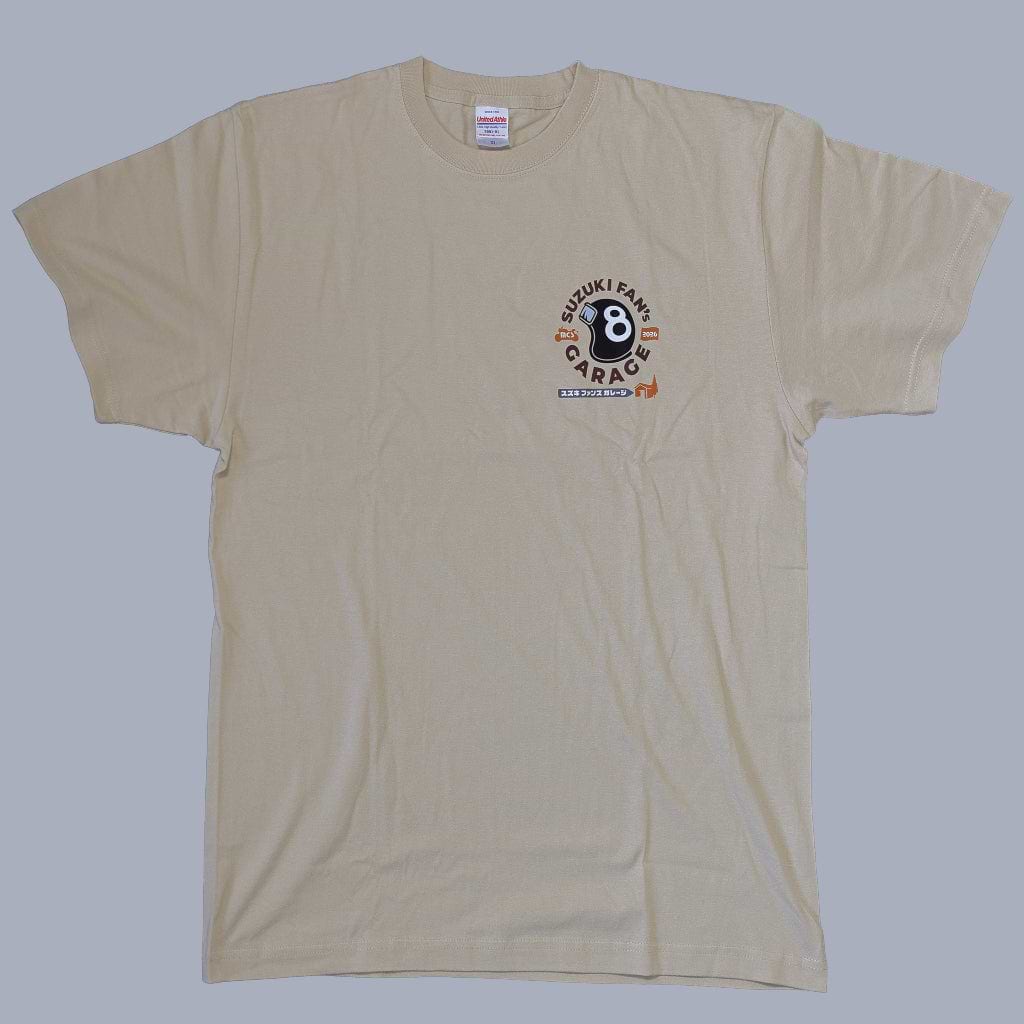スズキモーターサイクルショー2026 オリジナルＴシャツ ワンポイントロゴＴ　サンドベージュ　【特別商品】