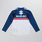 SUZUKI×KUSHITANI コラボ モトクロスロングTシャツ【イエロー/ブルー/ホワイト】