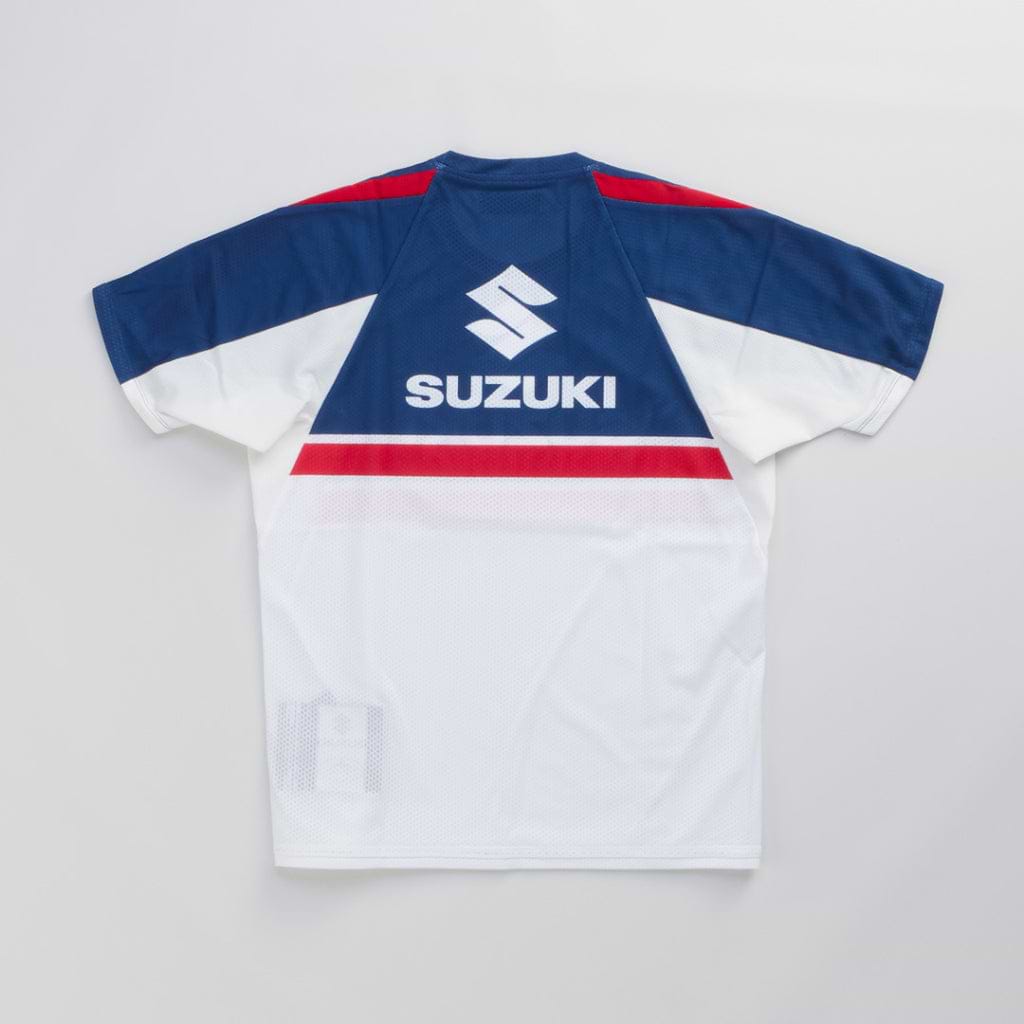 SUZUKI×KUSHITANI コラボ モトクロスTシャツ【イエロー/ブルー/ホワイト】