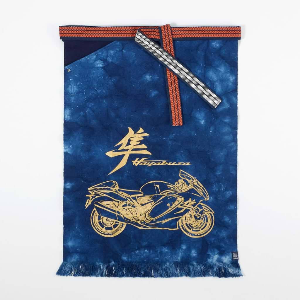 鈴木式織機製　前掛け　Hayabusa【数量限定　絞り染め】
