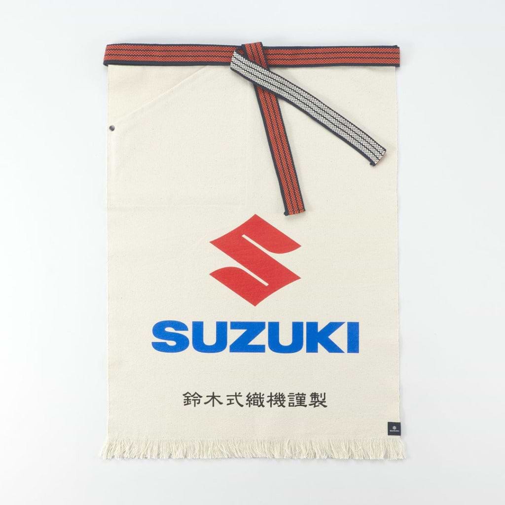鈴木式織機製　前掛け　SUZUKI　生成り