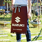 鈴木式織機製　前掛け　SUZUKI　臙脂色
