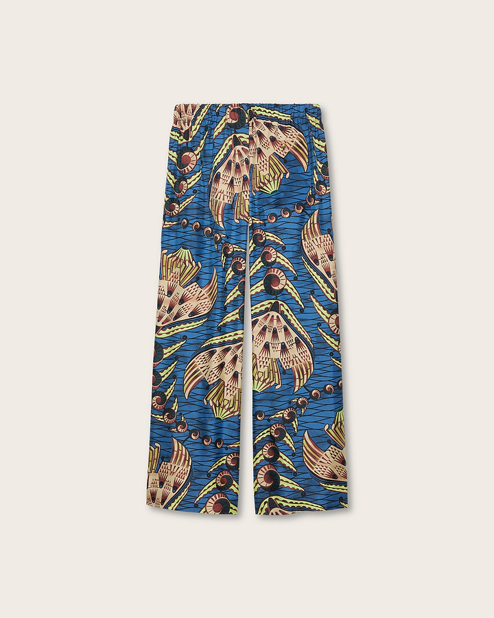 Blue wide-leg trousers vibrant pattern exclusive silks – trousers vlam25018.601