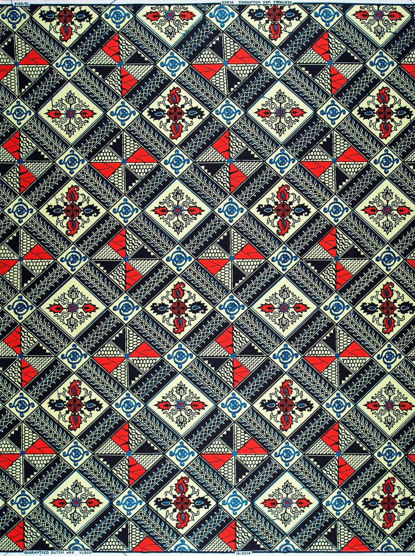 Wax Hollandais | VL00014.398 | Royal Blue Embellished