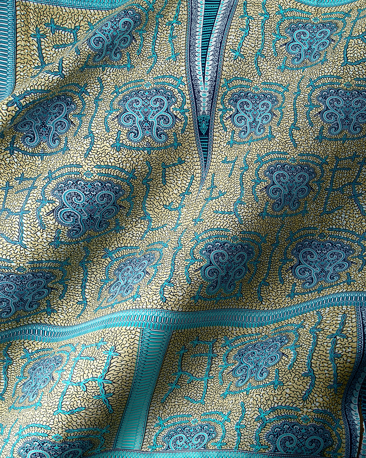 Wax Hollandais | VL00022.396 | Blue Embellished
