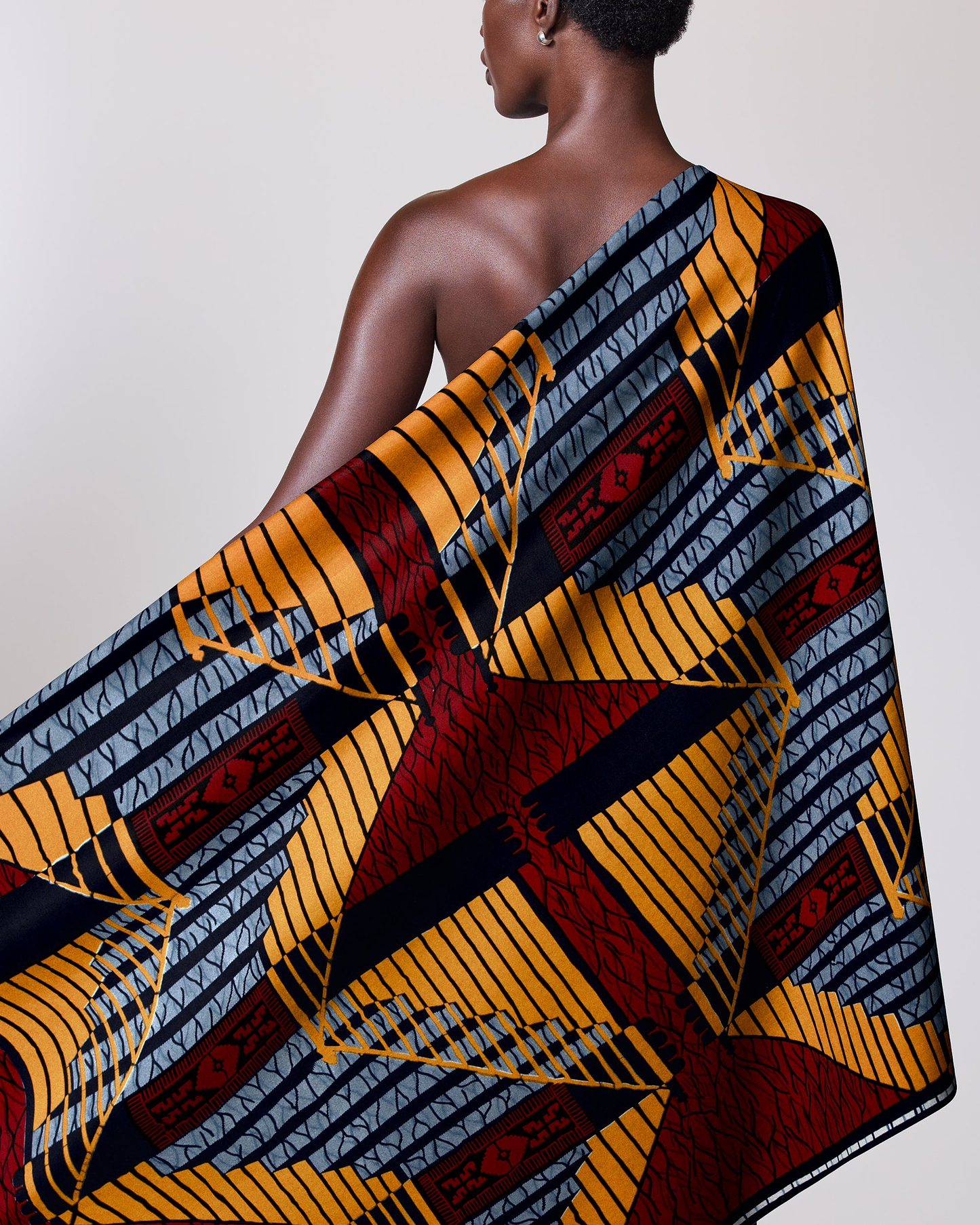 Vibrant geometric-patterned african print wrap wax hollandais vl00024.061