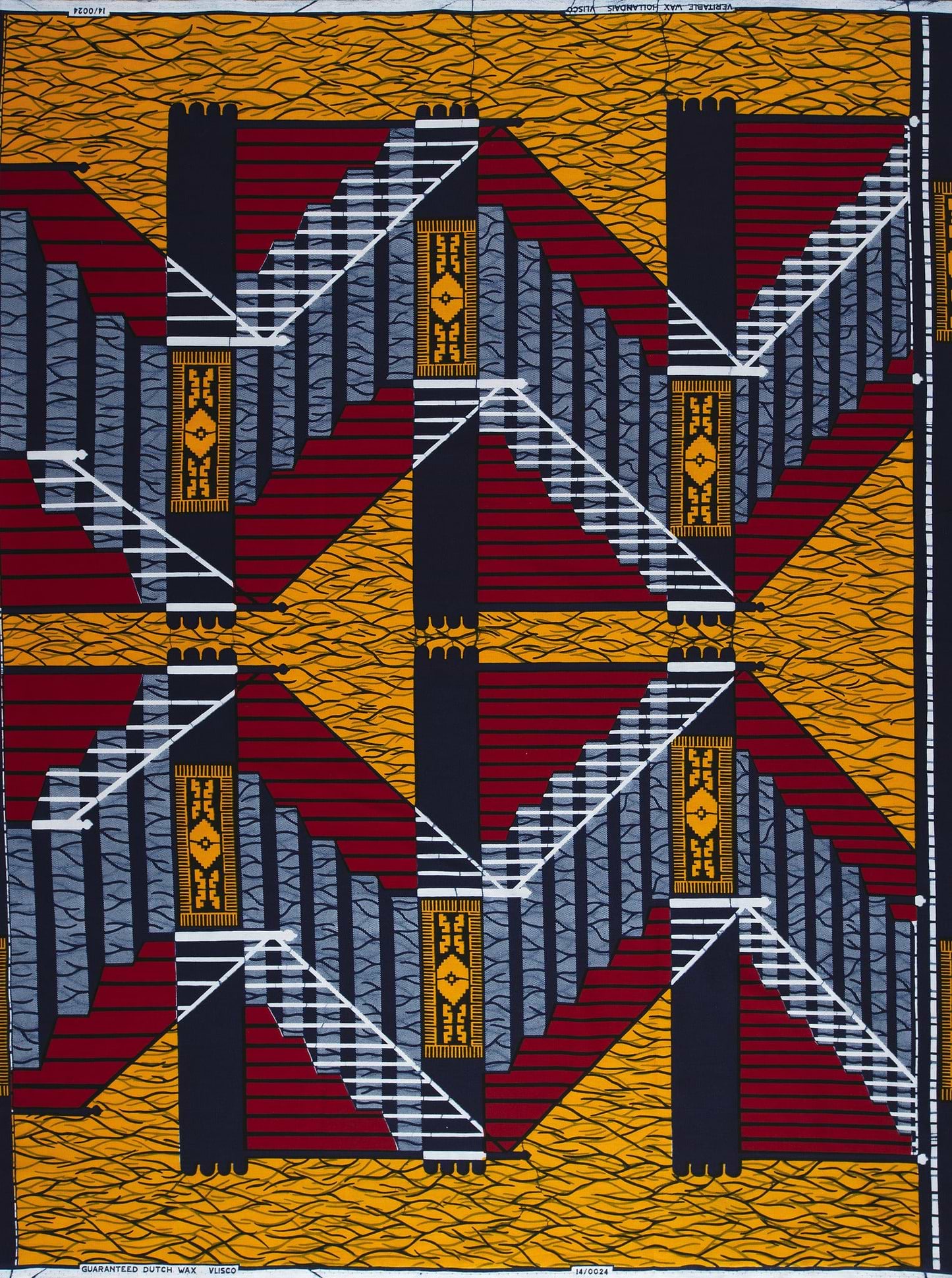 Geometric patterned fabric wax hollandais vl00024.062