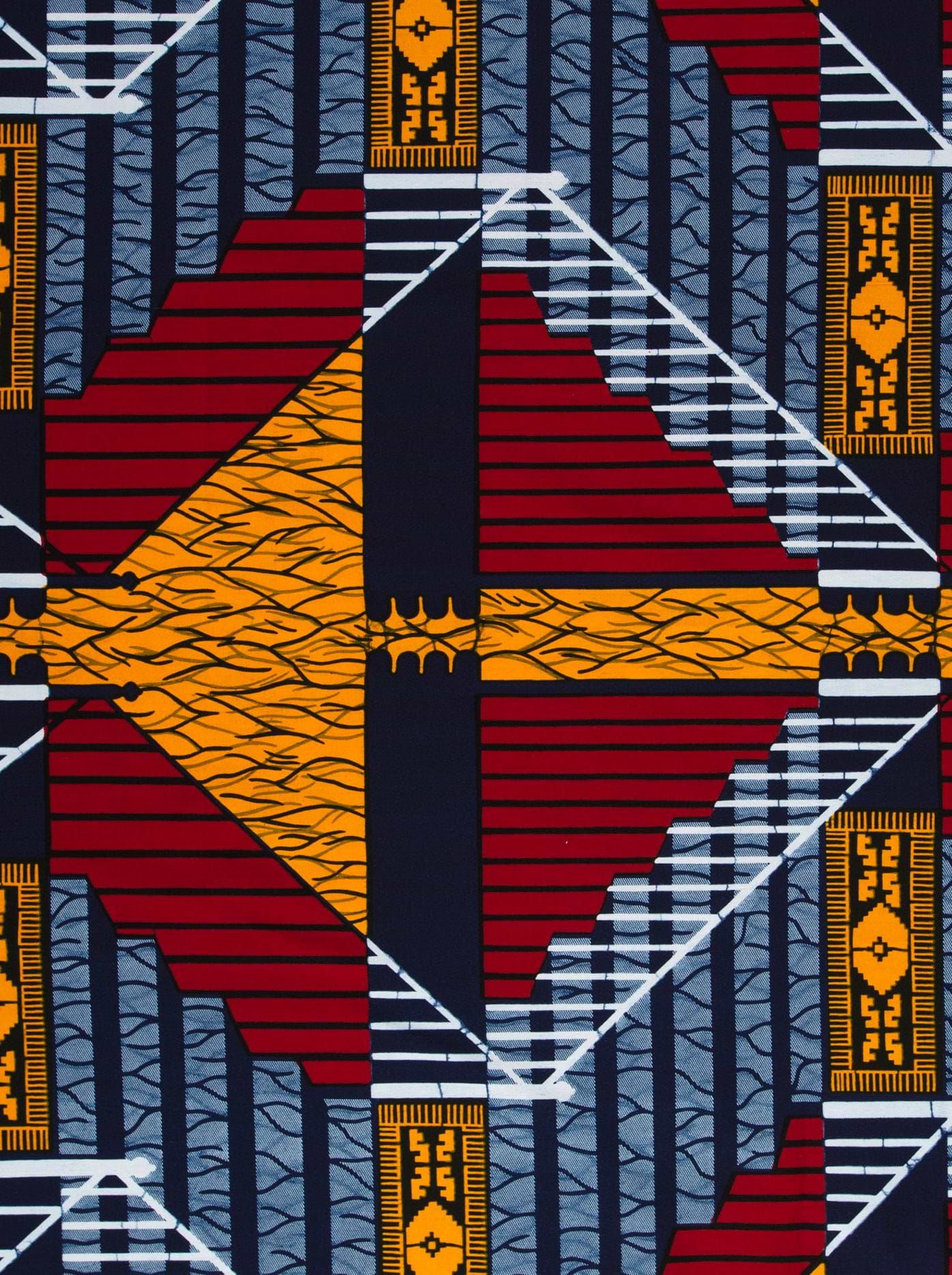 Colorful geometric textile pattern wax hollandais vl00024.062
