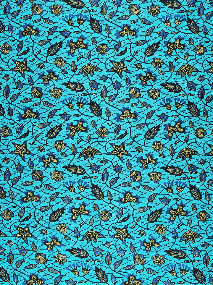 Wax Hollandais | VL00040.194 | Royal Blue Embellished