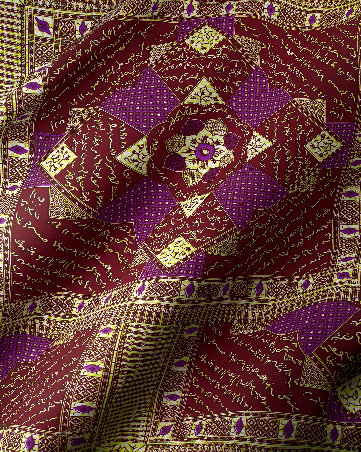 Richly patterned maroon purple fabric wax hollandais vl00052.159