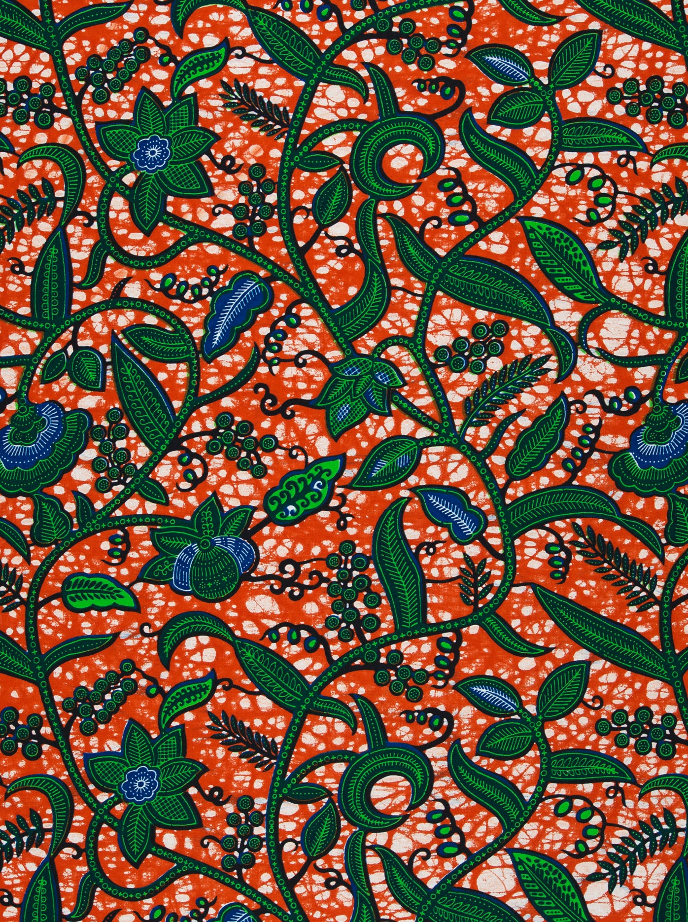 Floral patterned fabric wax hollandais vl00564.345