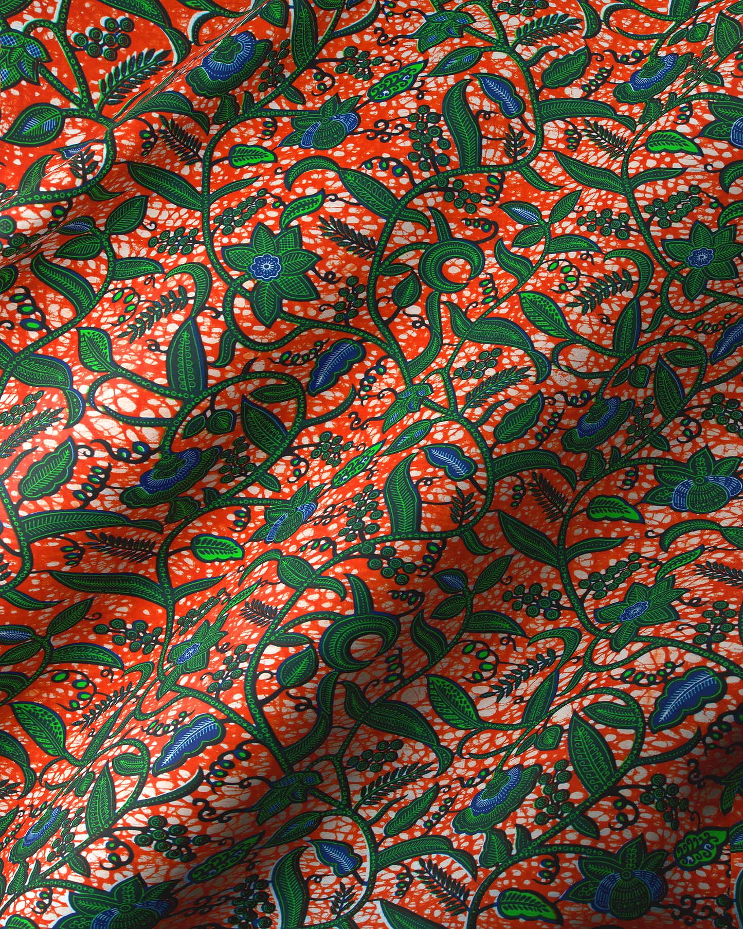 Floral patterned fabric wax hollandais vl00564.345