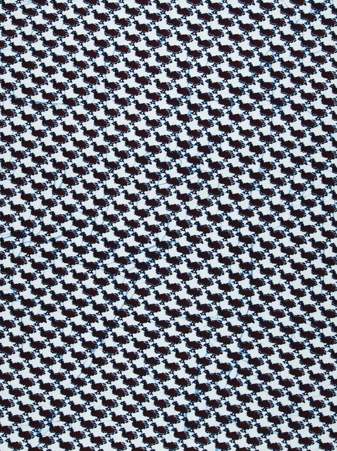 Black white houndstooth patterned fabric wax hollandais vl00736.199