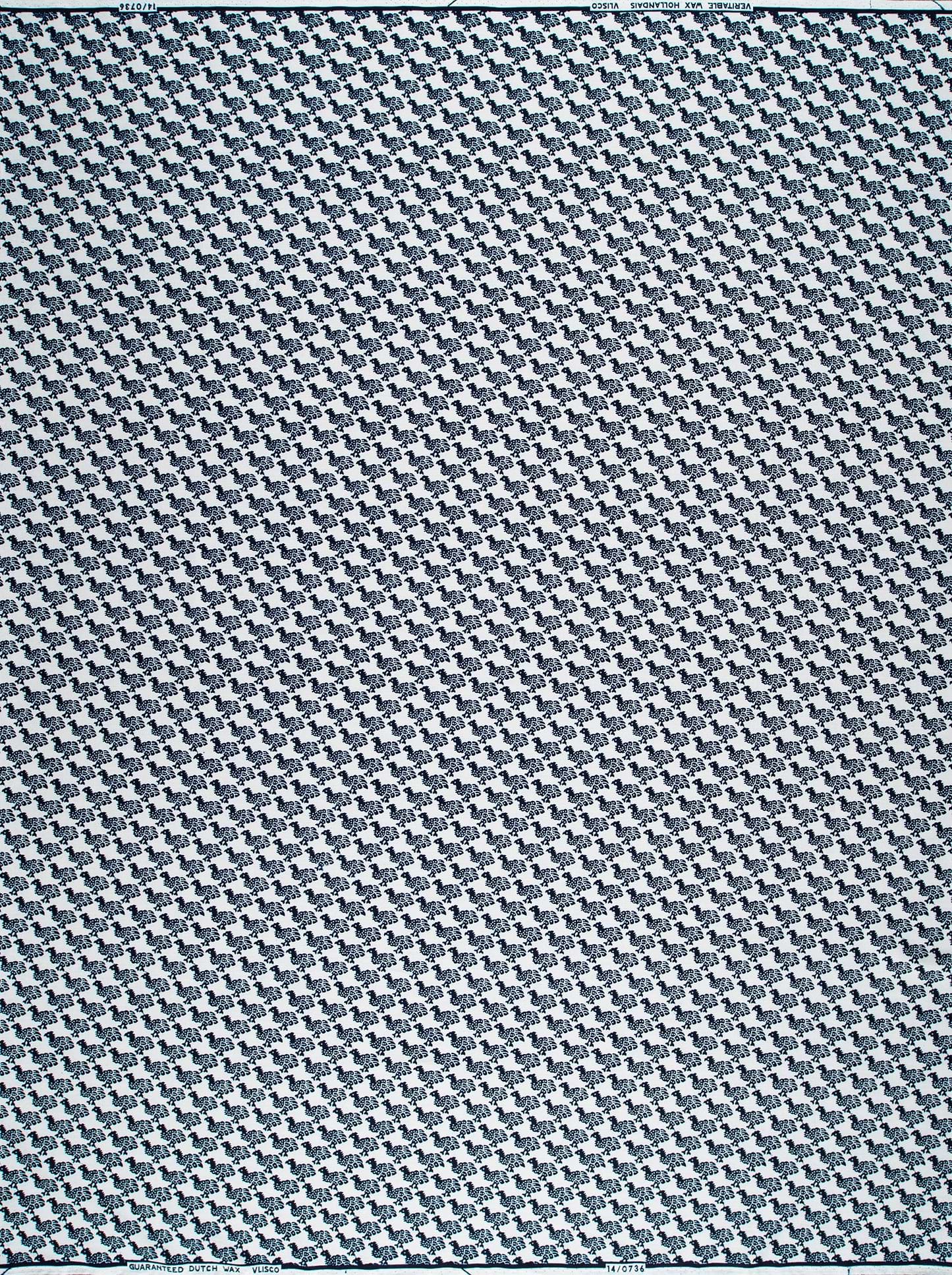 Black white houndstooth patterned fabric wax hollandais vl00736.254