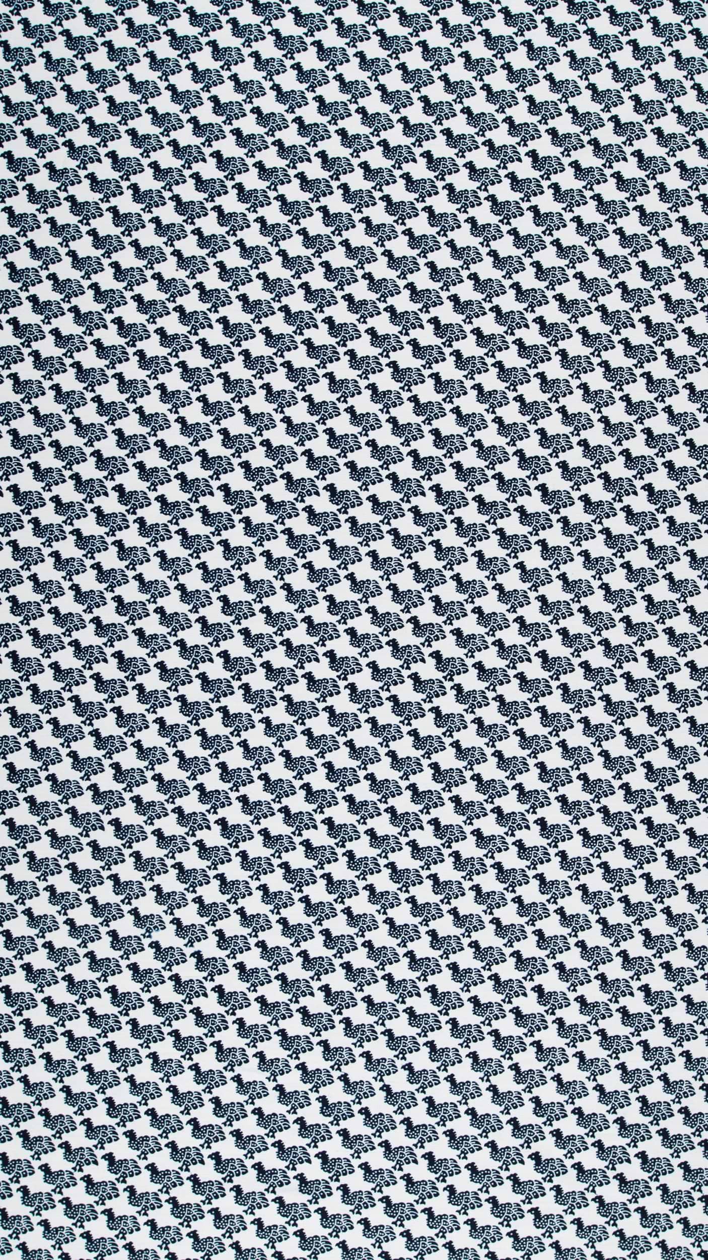 White fabric pattern dark blue wax hollandais vl00736.254