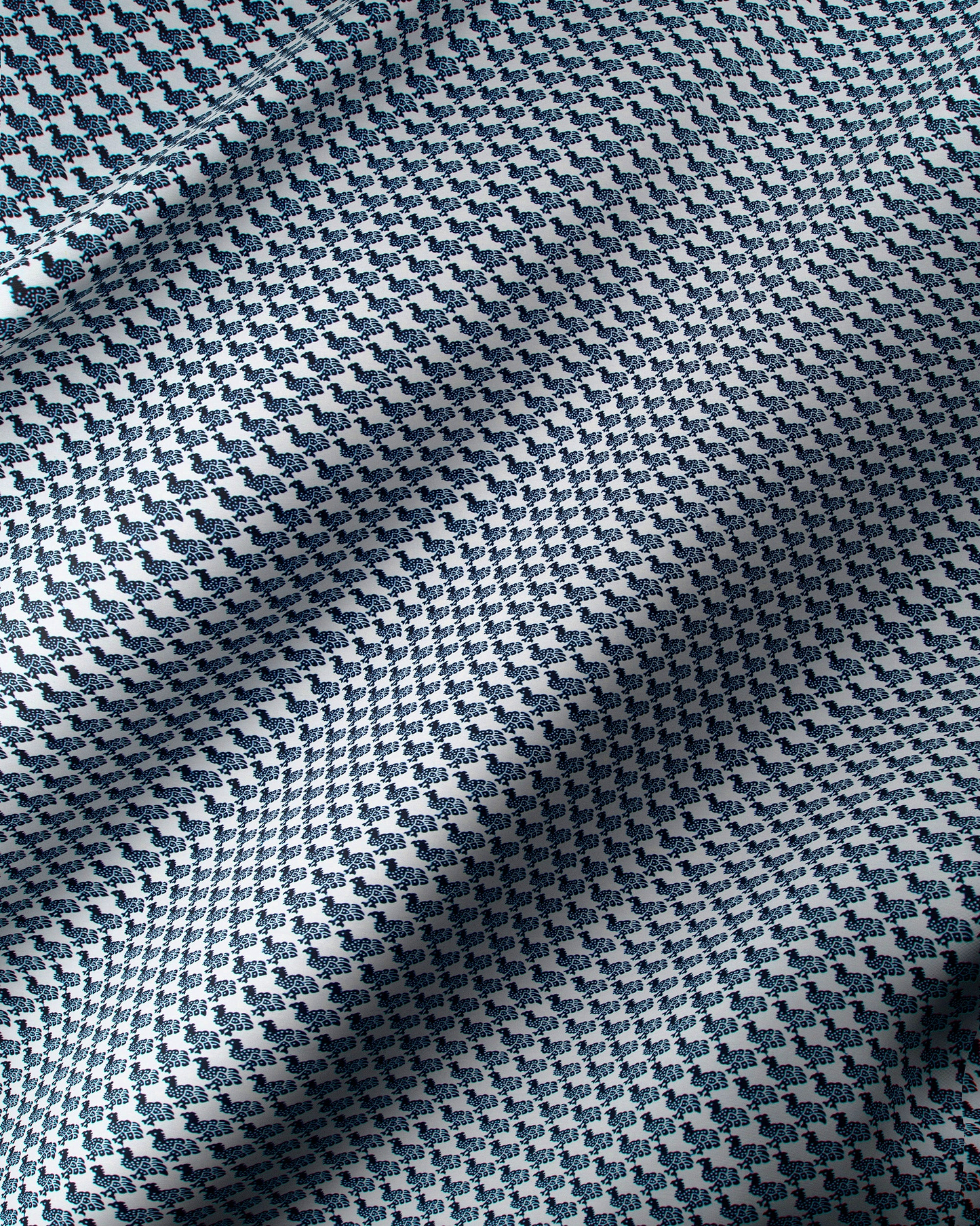 Blue white patterned fabric houndstooth wax hollandais vl00736.254
