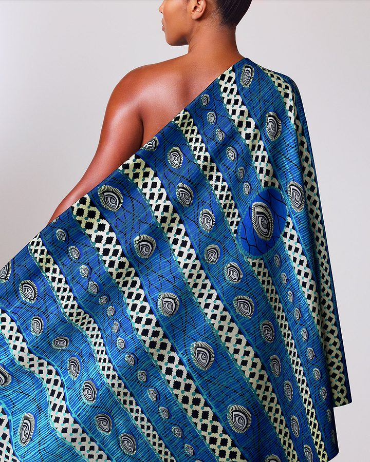 Wax Hollandais | VL00760.224 | Blue Embellished
