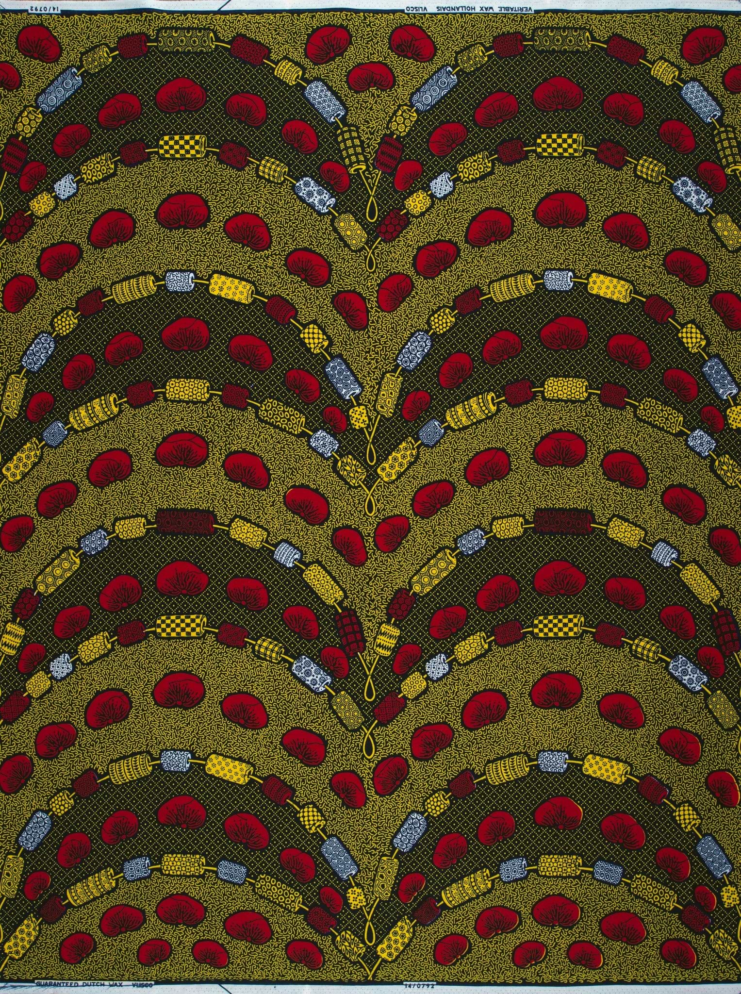 Vibrant red yellow blue geometric wax hollandais vl00792.206