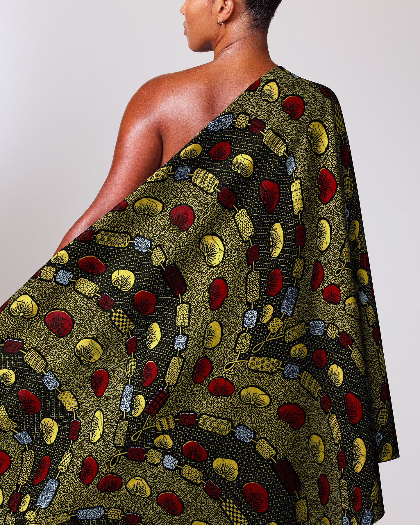 Vibrant olive green fabric bold wax hollandais vl00792.207